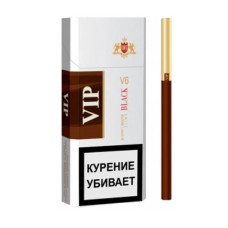 Армянские Сигареты "VIP Black" V6 Slims 100mm "GRAND TABACCO"