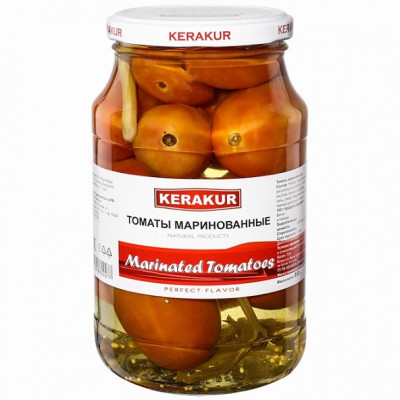 Томаты маринованные HOT 950гр.  KERAKUR (1уп*6шт)